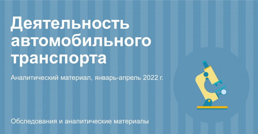 Деятельность автомобильного транспорта в Москве в январе-апреле 2022 г.